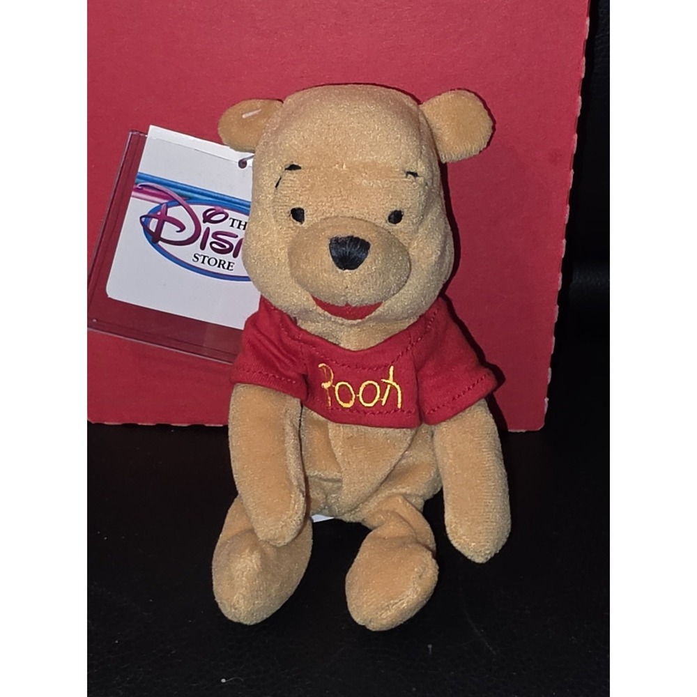 Disney Store & Disney Theme Parks 8" Winnie The Pooh Beanie Plush